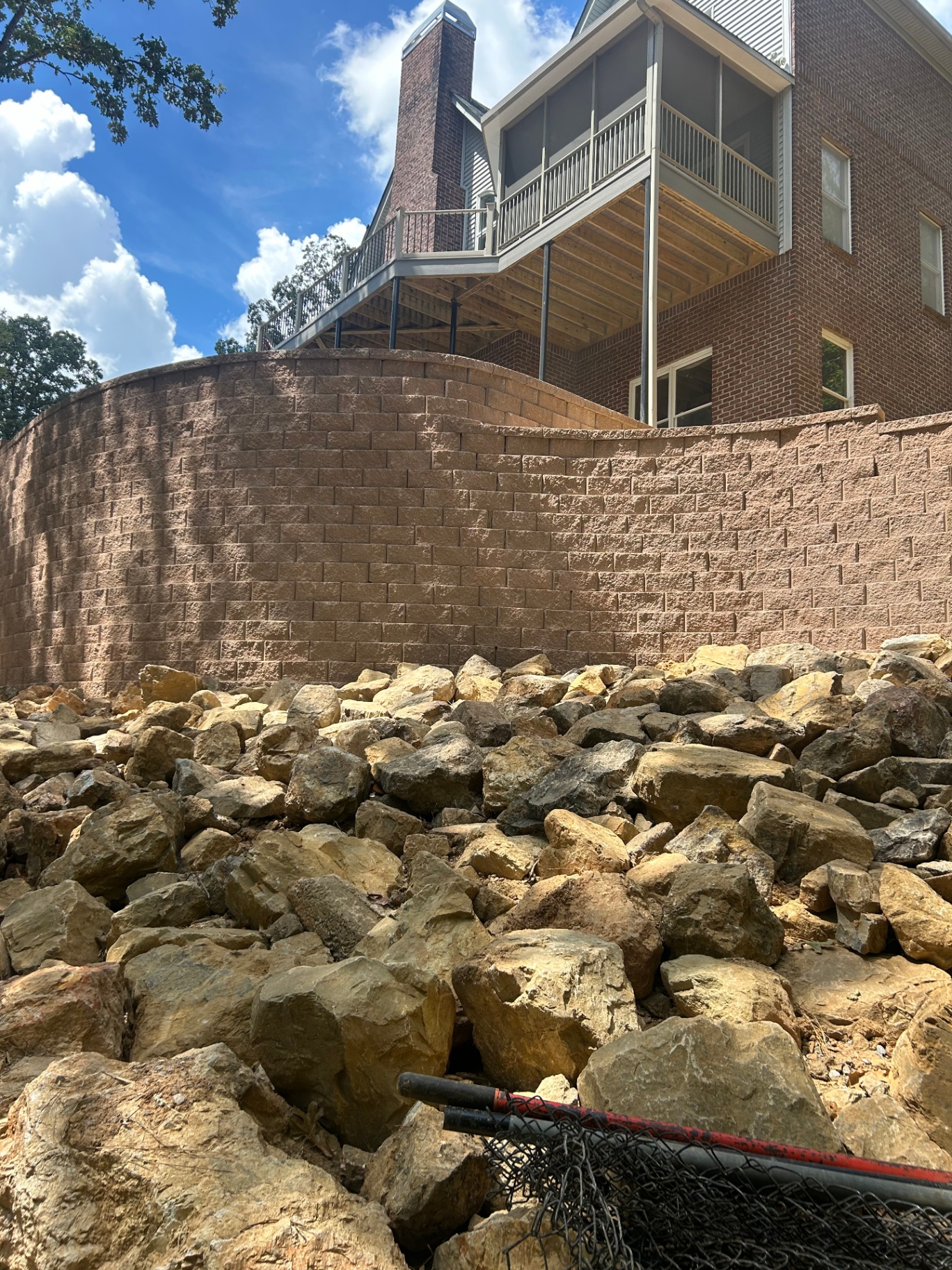 Completed retaining wall project in Salt Lake City, UT